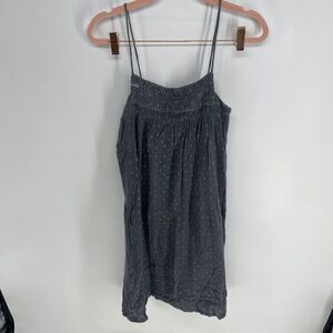 Swildens bib womens gray blue hash shift spaghetti strap sundress womens size 2